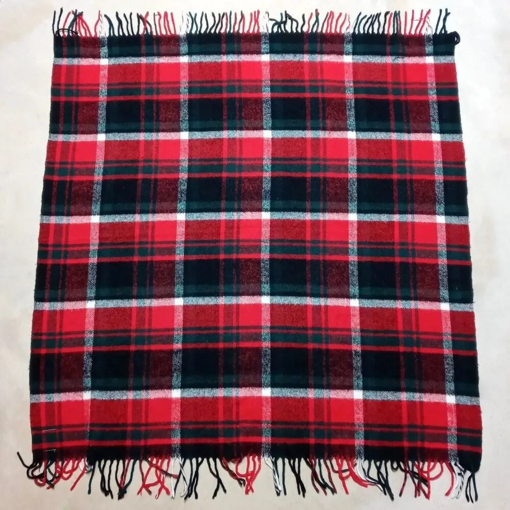 Vintage Troy Mills Leisure Blanket Made in USA Plaid Tartan Stadium Picnic Throw